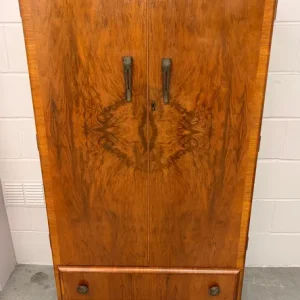 Burr Walnut Compact Gentleman’s Wardrobe