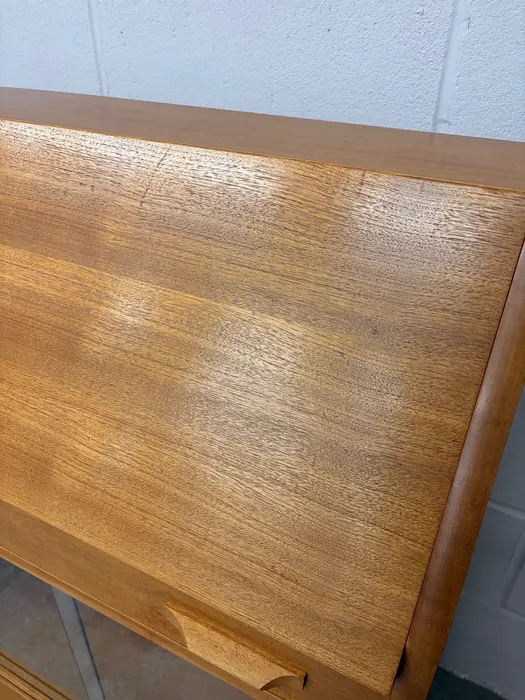 Mid Century Herbert E Gibbs Teak Bureau and Display Cabinet - Image 12