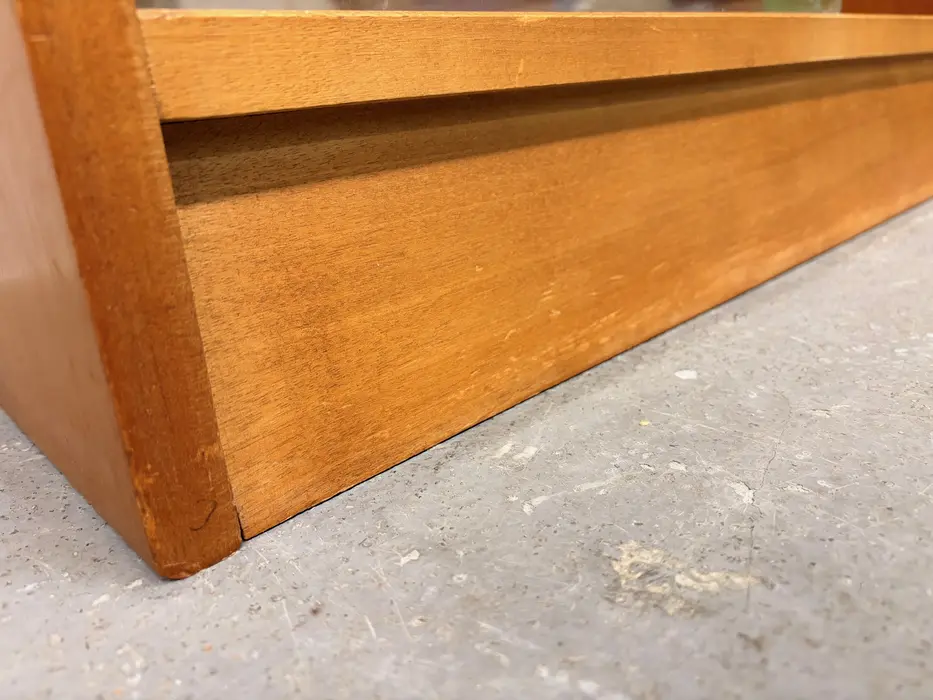 Mid Century Herbert E Gibbs Teak Bureau and Display Cabinet - Image 11
