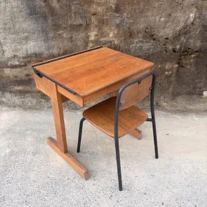 Vintage Child’s Single School Desk & Chair
