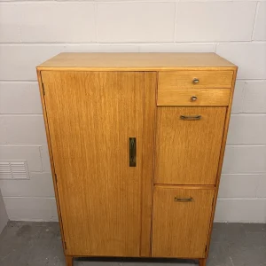 Mid Century Retro Teak Gentleman’s Wardrobe by Remploy