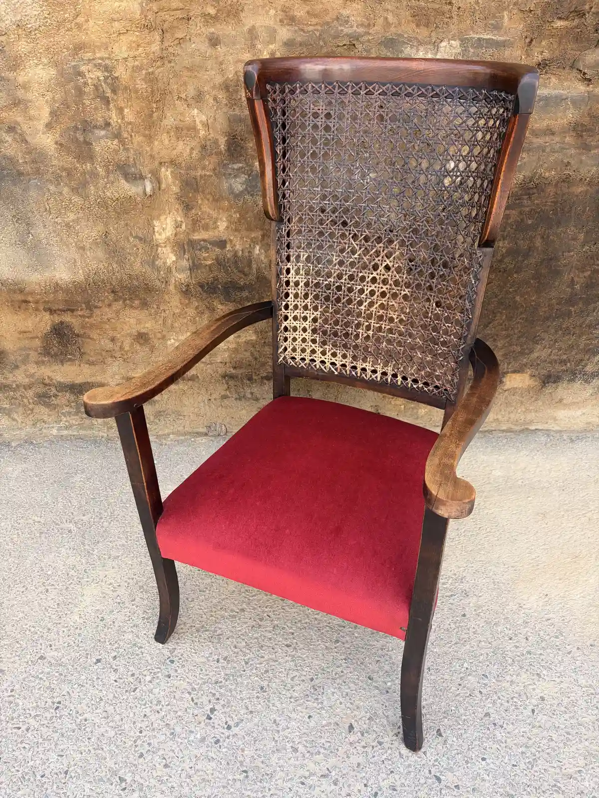 Antique Wingback Bergère Armchair