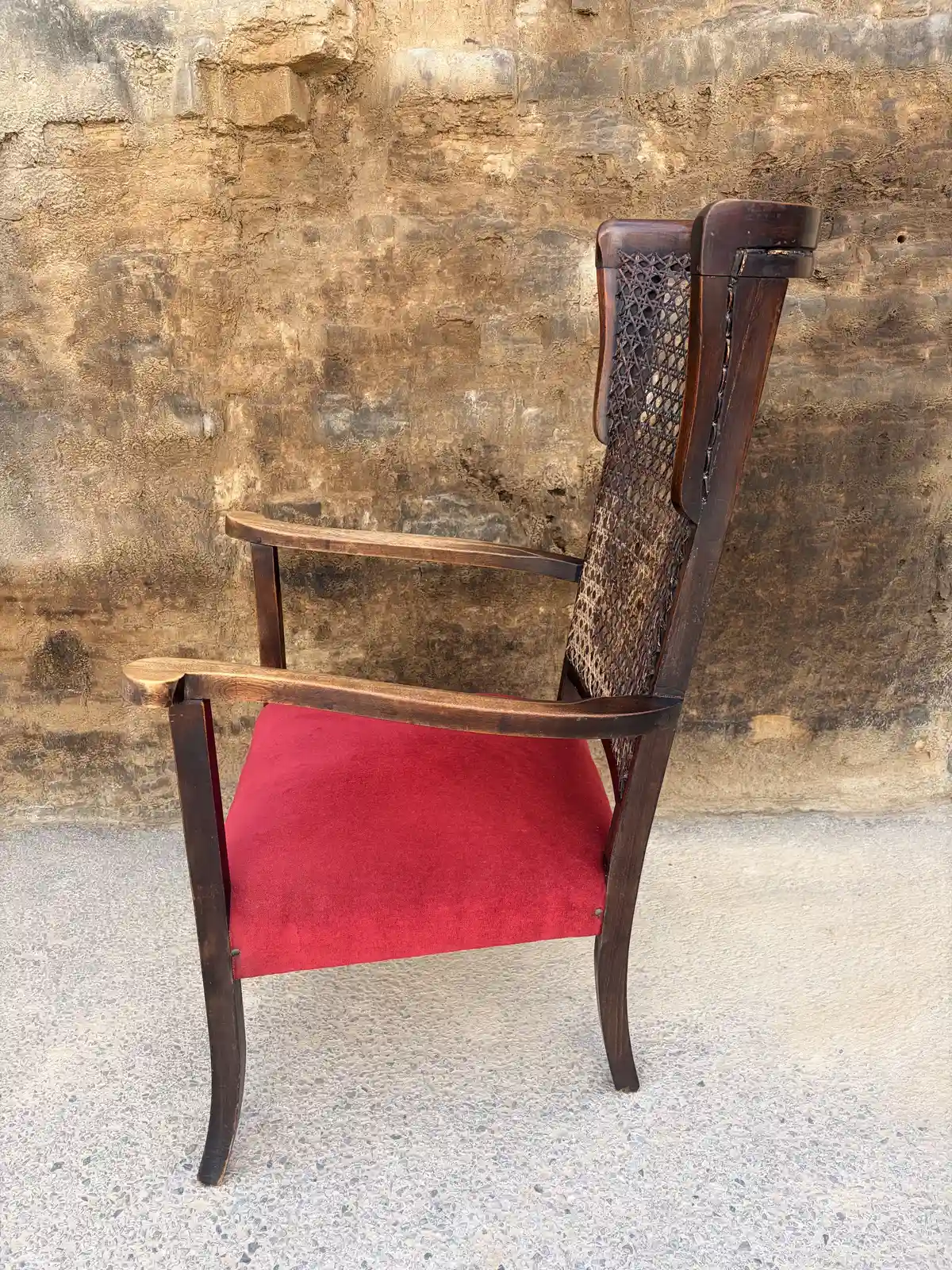 Antique Wingback Bergère Armchair - Image 4