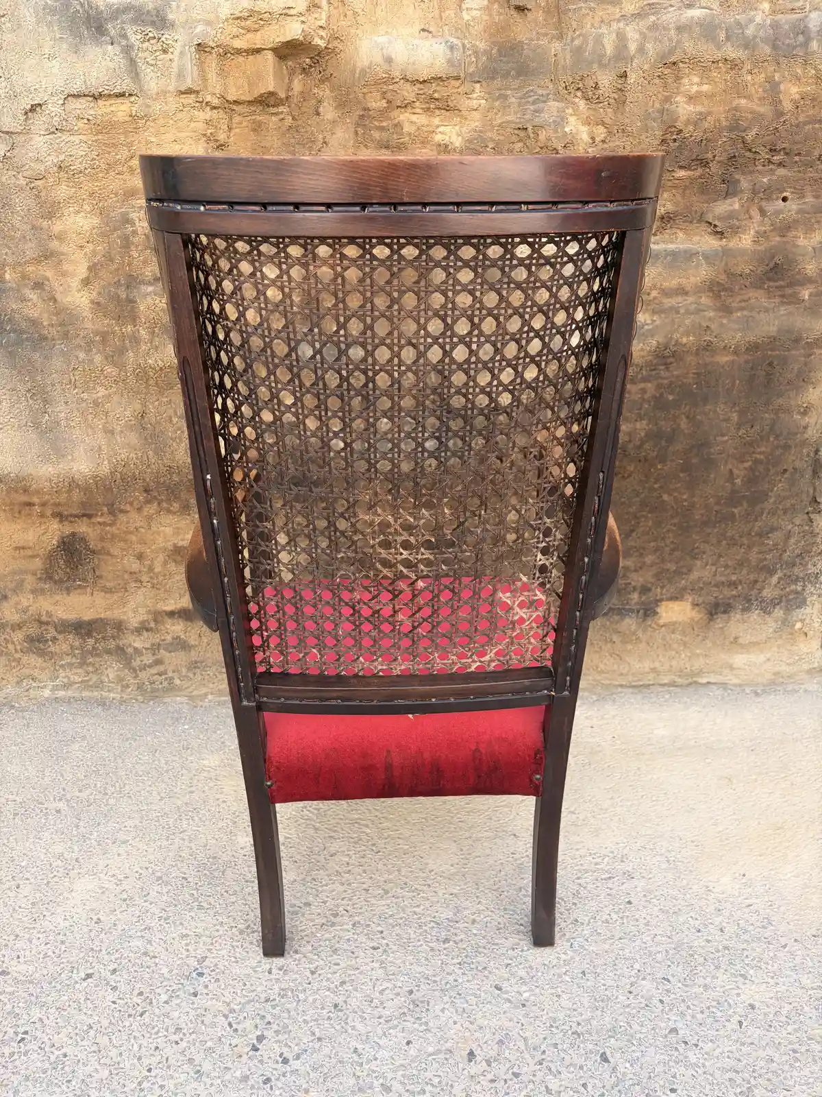 Antique Wingback Bergère Armchair - Image 5