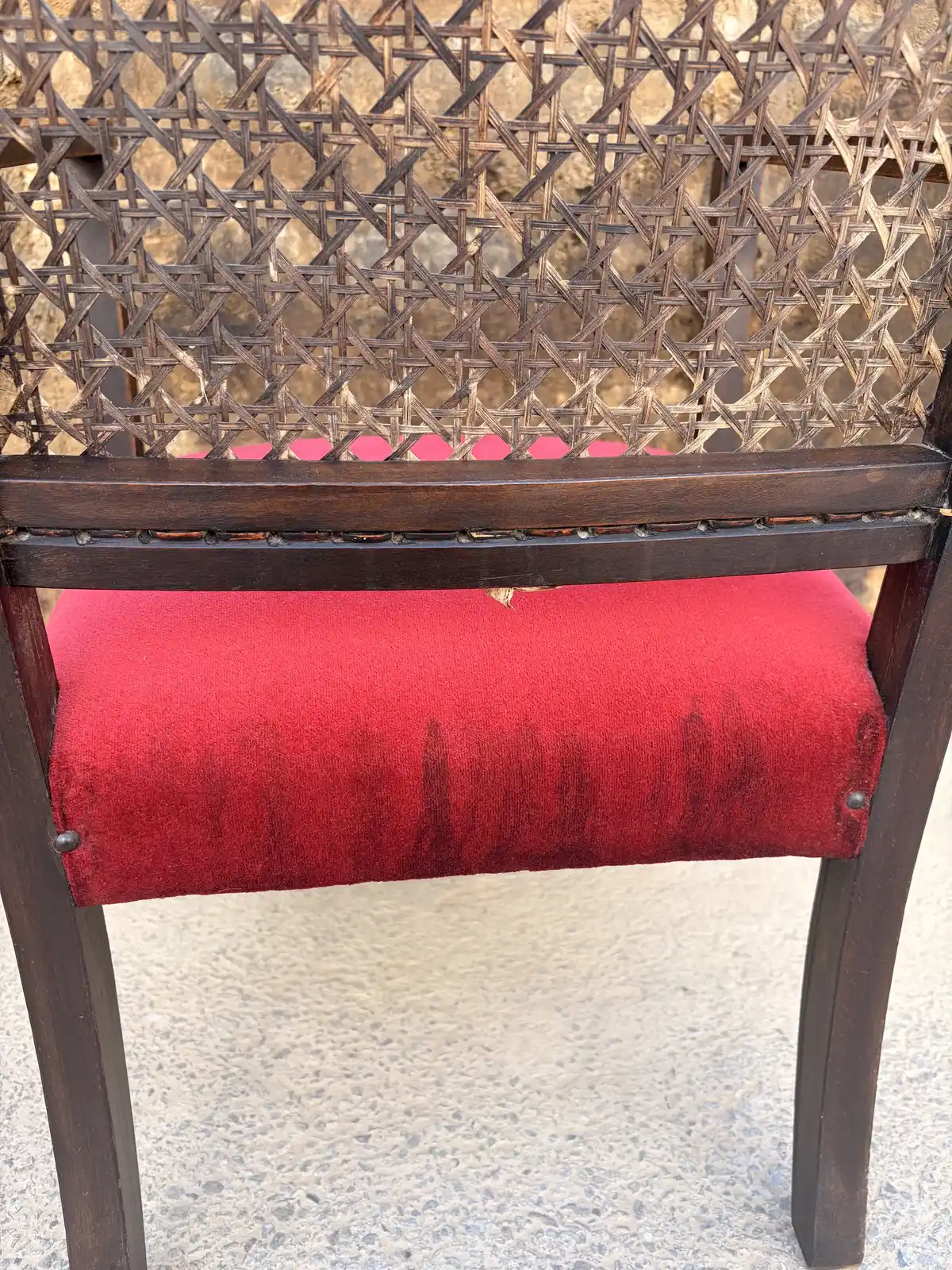 Antique Wingback Bergère Armchair - Image 6