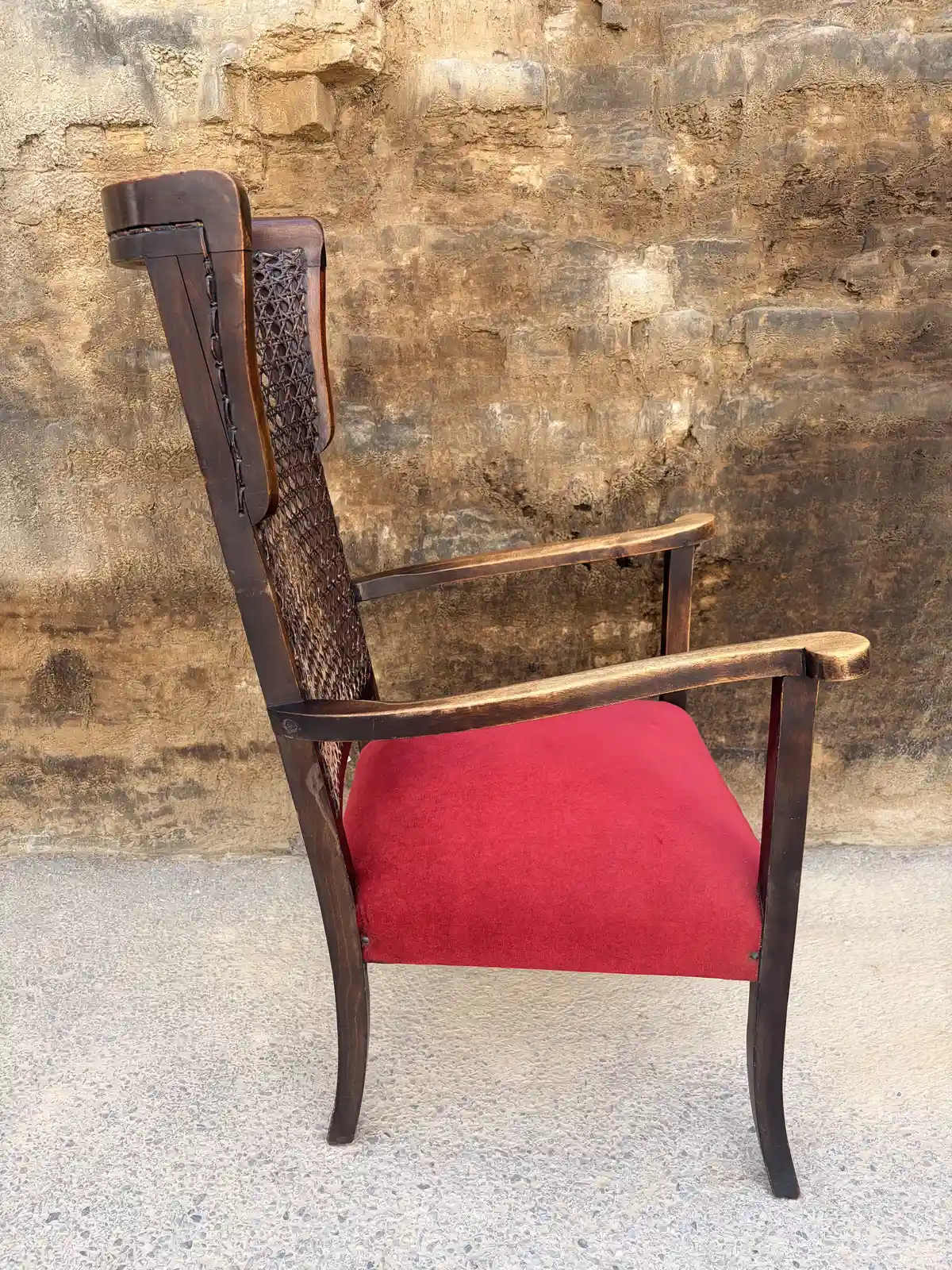 Antique Wingback Bergère Armchair - Image 3