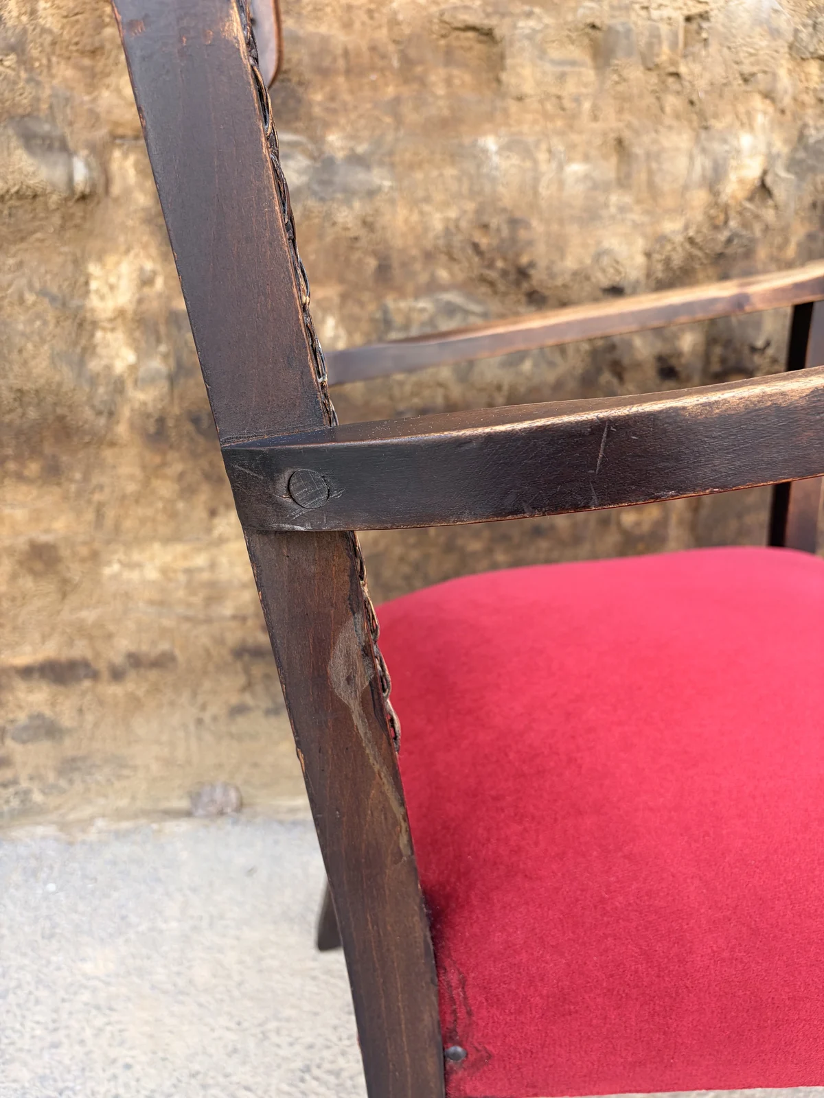 Antique Wingback Bergère Armchair - Image 7