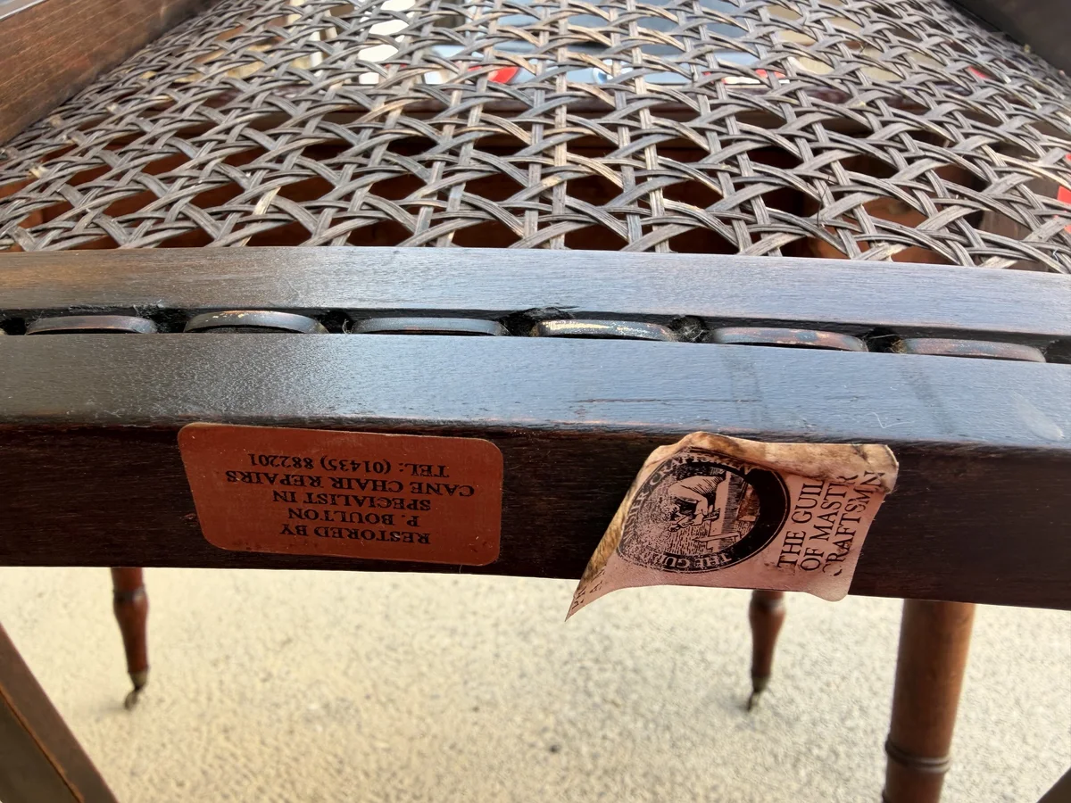 Antique Wingback Bergère Armchair - Image 11