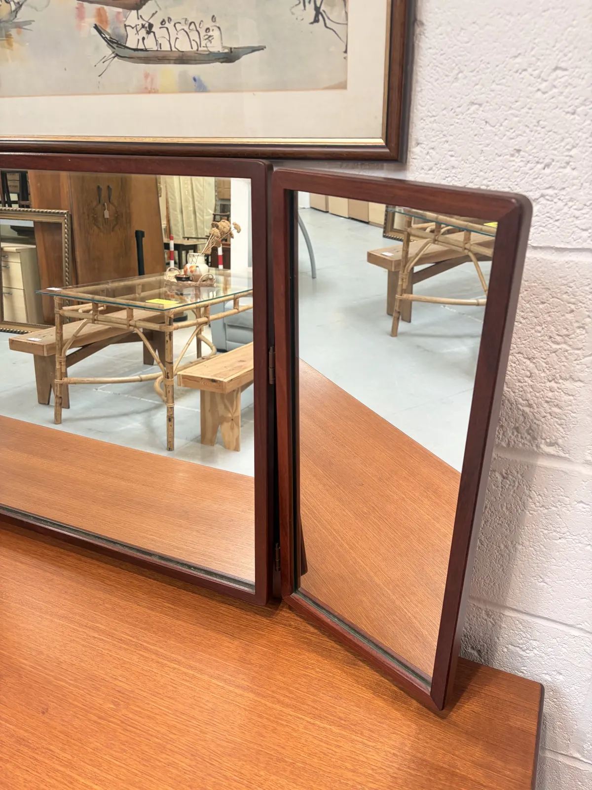 Mid Century G-Plan Fresco Teak Dressing Table with Mirrors - 1310c - Image 11
